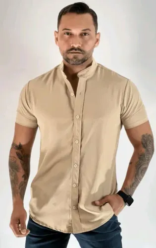 Camisas Gola Padre Viscolinho