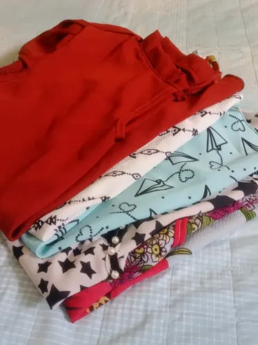 Blusa Feminina Estilosa/ Kit 5 Blusas (FIVE)/ Blusa de Crepe