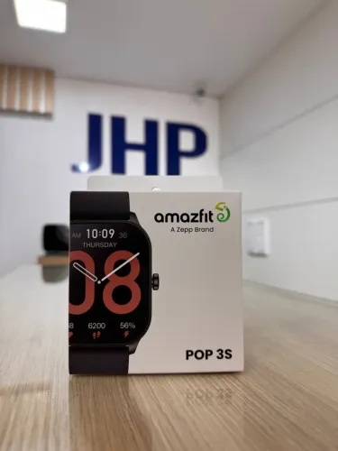 SmartWatch Xiaomi Amazfit Pop 3S Preto Novo - Parcela Sem Juros - Loja Física Curitiba