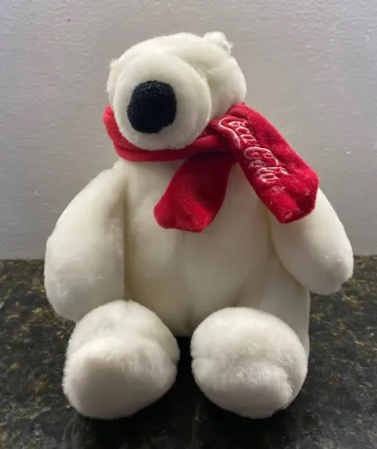 Urso Polar Coca-Cola de Pelúcia importado.