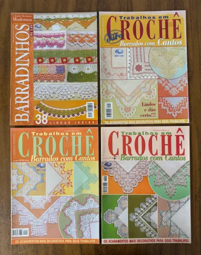 4 Revistas de Crochê - Artesanato - Antigas