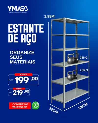 Estante de Aço Nova com 6 Bandejas - Nova de Fábrica