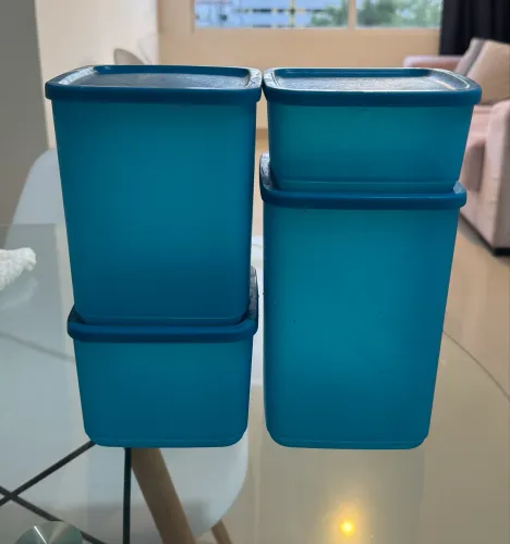 Kit Refri Line TUPPERWARE Quadrado 4 Peças