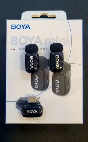 Microfone Lapela Boya Duplo C