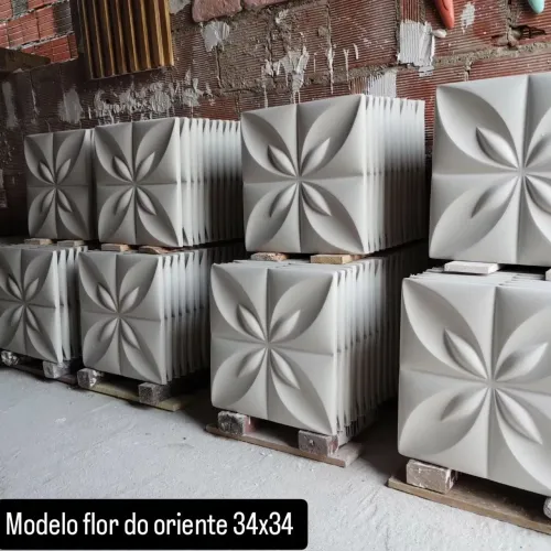 Revestimento 3D Flor do Oriente 34x34