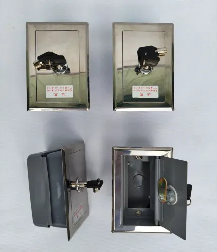 Caixa de segurança com chave para equipamentos