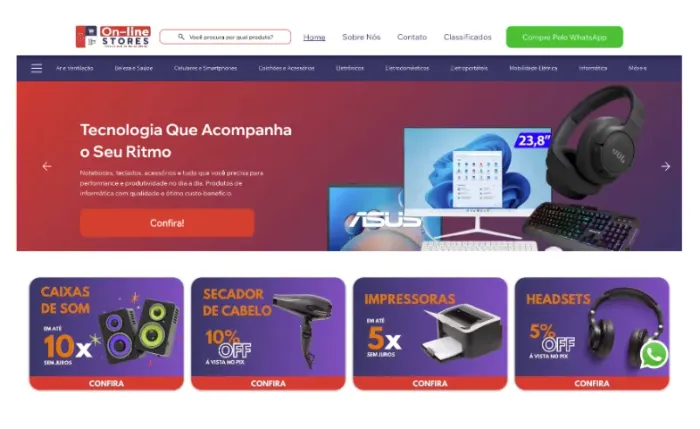 E-Commerce Completo Venda Online Automático Layout Exclusivo No Seu Nicho Produtos Físicos