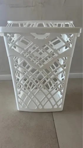 Cesto de Roupa com tampa Branco 