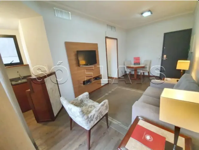 Flat com 1 dormitório 48m² na rua do Shopping Center 3. Ao lado da Av. Paulista.