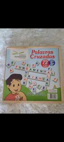 Jogo de Palavras Cruzadas para Crianças - 72 Peças