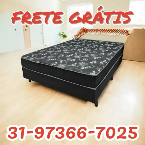 CAMA BOX CASAL 10CM ESPUMA D33 DIRETO DA FÁBRICA / SUPER OFERTA.