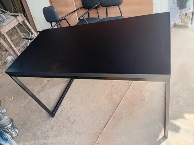 new - fabricamos mesa industrial preta - frete grátis