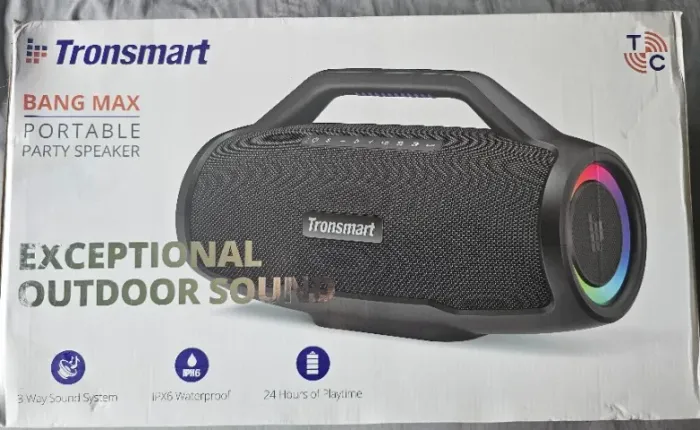Caixa De Som Bluetooth Tronsmart Bangmax 130w Ipx6 Cor Preto - original - Lacrado