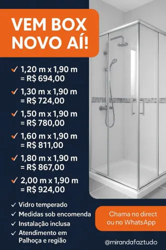 Box de banheiro sob medida 