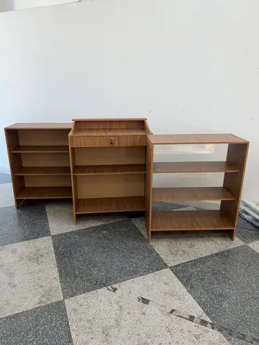 BALCÃO VITRINE AMADEIRADO CONJUNTO - NOVO - ENTREGA RÁPIDA