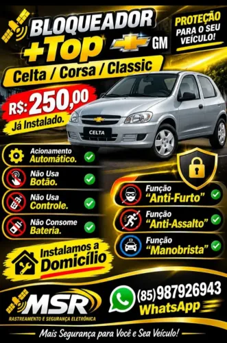 Bloqueador +Top GM Celta Corsa Classic "Instalamos a Domicílio"