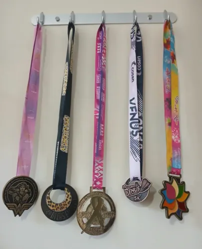 Kit Medalha de Corrida de Rua Femininas Mulheres - 5 unid