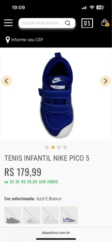 TENIS INFANTIL NIKE PICO 5 numeração 22