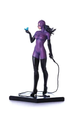 Catwoman Mulher Gato - Dc Comics Iron Studios Exclusiva 1/10 Boca extra e gato