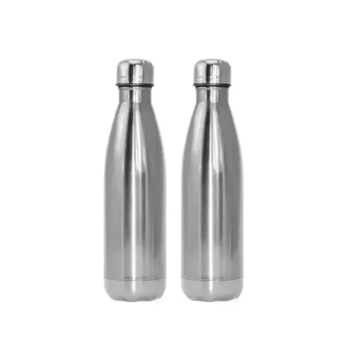 GARRAFA INOX 750ML. 2 UNIDADES. NÃO TÉRMICA.