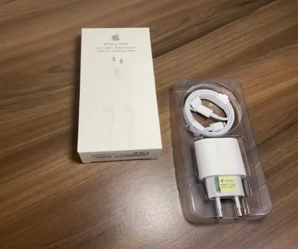? Carregador iPhone Completo Tipo C 20W + Cabo USB-C Lightning