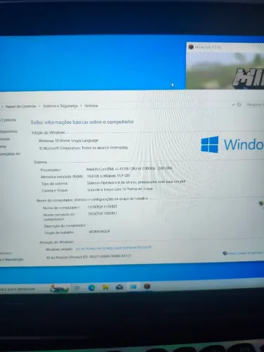 Notebook dell i7 tela touch troco