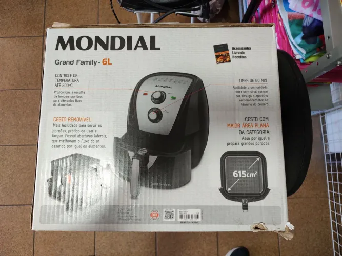 Air Fryer Mondial Grand Family AFN-60-BI Preto 6L