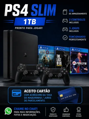 PS4 Slim 1TB - aceito oferta!
