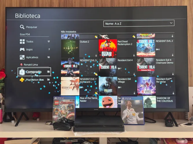 PlayStation 4 com mais de 30 jogos