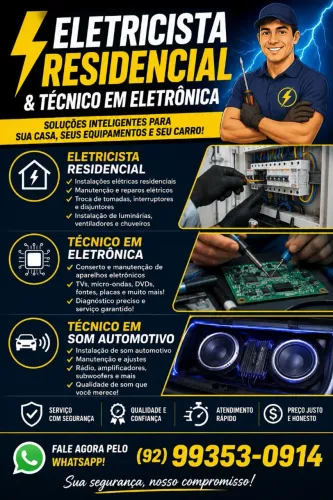 Elétrica.. residencial.. elétrica automotivo e técnico em eletrônica..