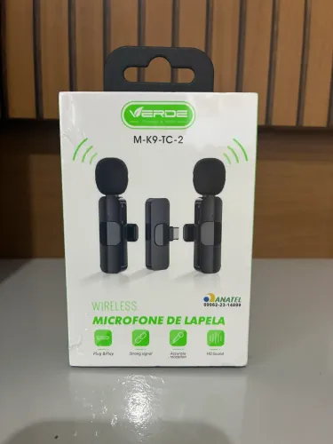 Microfone De Lapela Sem Fio Duplo  para Gravação, Live Tipo C - Produto  Novo