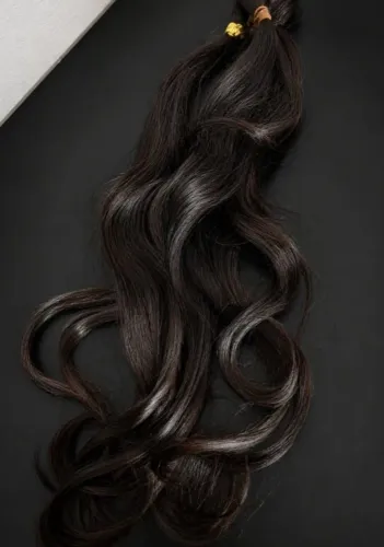 CABELO VIRGEM NATURAL ? 55CM / 75G ? CASTANHO ESCURO