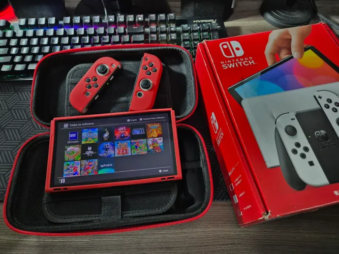 Nintendo switch oled DESBLOQ. (SOU DE SANTOS)