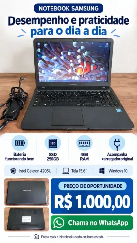 Notebook Samsung 350X 15,6" SSD 256GB