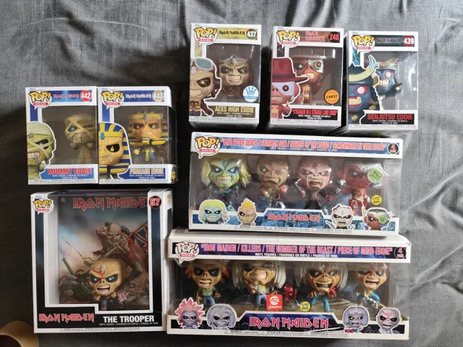Coleção Funko Pop Iron Maiden (Inclui Chases, Glow in the Dark e Packs)