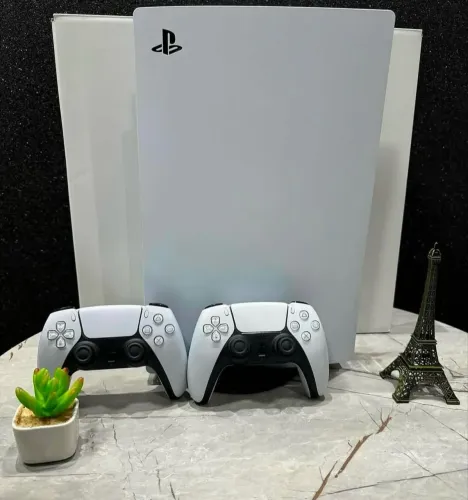 Playstation 5 Mídia Digital branco 825gb, 2 controles*