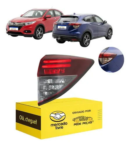 Lanterna Honda Hr-v 2019 2020 2021 C/led Canto Fume Nova L.d Direito/passageiro Fume