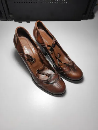 Sapato Mary Jane Couro Legítimo Italiano Momento Si Tam 36/37 - Bom Estado - Vintage Retro