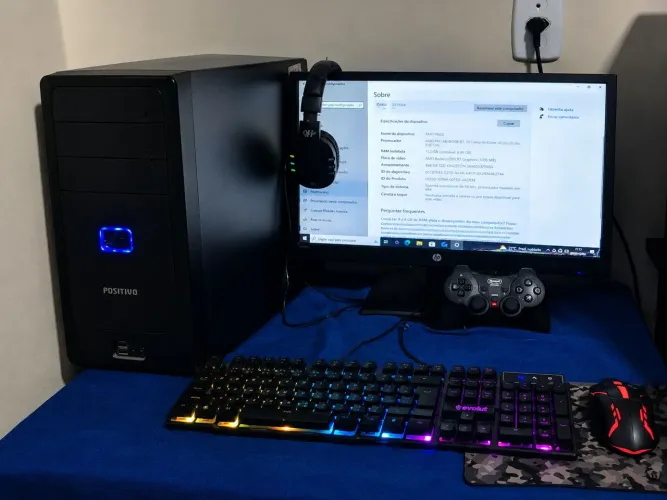 PC Completo AMD A8 | SSD 1TB | 12GB RAM + Monitor HP e Periféricos.