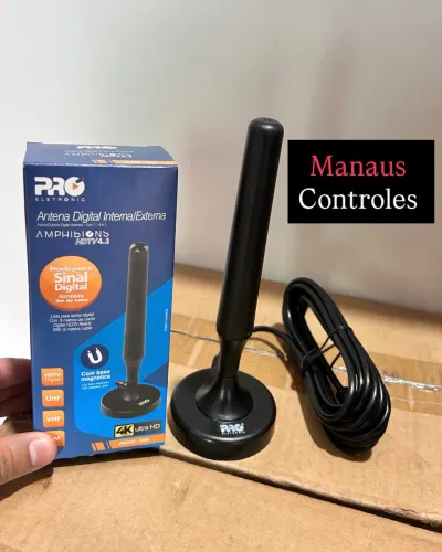 Antena de Tv Digital Pro Eletrônic com 3 Metros de Cabo 