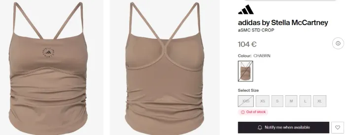 (IMPORTADO) Stella McCartney aSMC STD CROP Adidas Original - NOVO LACRADO
