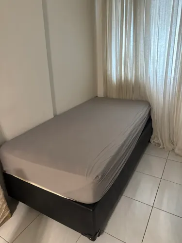 Cama box solteiro colchão castor