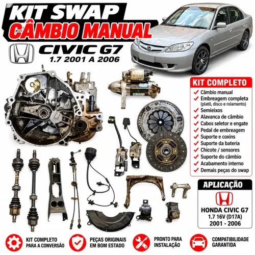 ? KIT SWAP CIVIC G7 1.7 16V ? CÂMBIO MANUAL