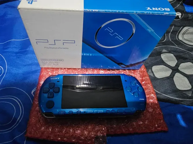 Psp 3000 Azul com caixa