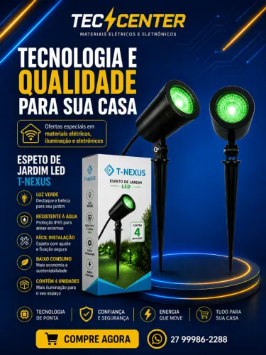 espeto De Jardim Cassiopeia 5w 3000k /6500k e Verde