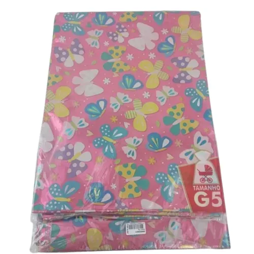 SACO DE PRESENTE CROMUS 0,89 X 1,20 CM ESTAMPA BORBOLETA - NOVO 