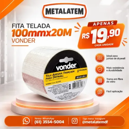 Fita Telada 100mm x 20m Vonder