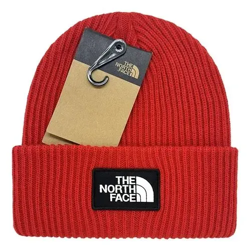 Gorro vermelho The North Face Logo Box Cuffed