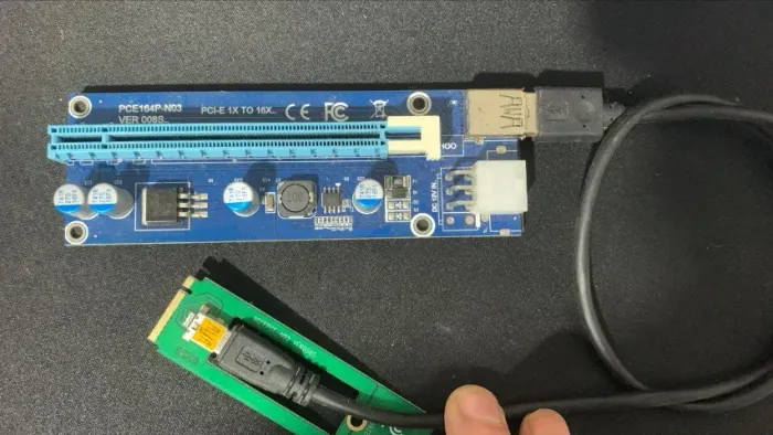 Placa PCI Raiser PCE164P-N03 Ver 008S PCI-E 1X a 16X USB 3.0 PCE164P