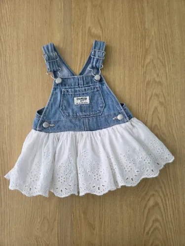 salopete oshkosh jeans com laise 6m